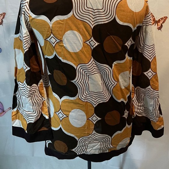 Brown and Gold Print Tunic - Picture 3 of 5